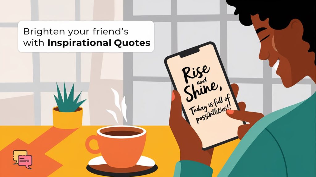 Inspirational quotes to brighten your friend’s morning and motivate them for the day ahead.